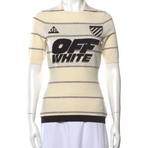 Off-White c/o Virgil Abloh stripe knit polo shirt
